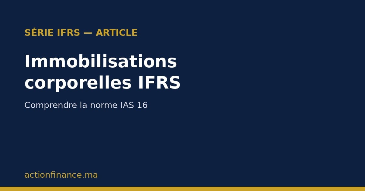 Immobilisations corporelles IFRS — illustration de la norme IAS 16